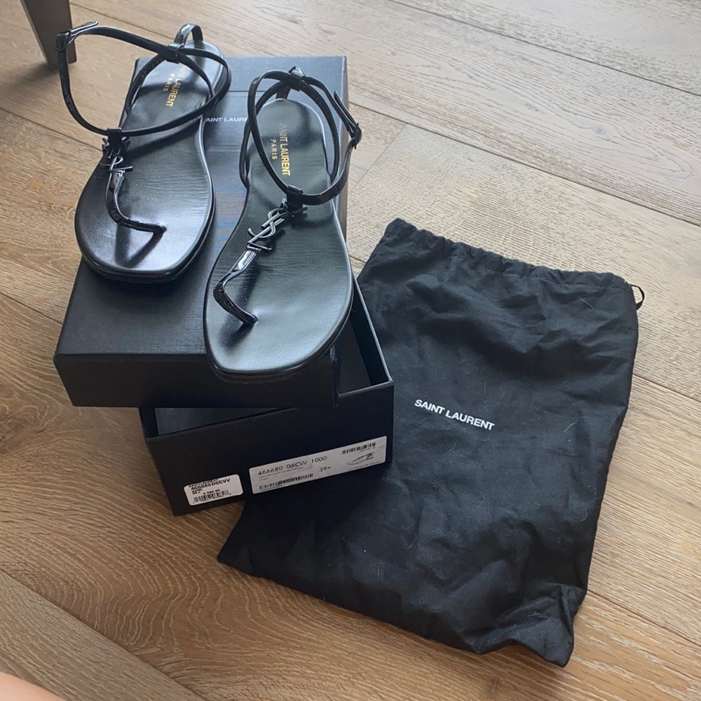 Saint Laurent sandal size 39.5 in black